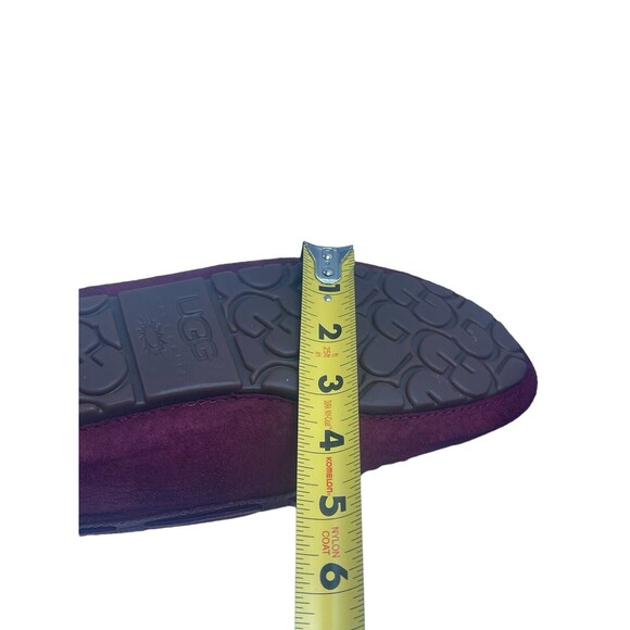 UGG Dakota Croco WMN SUEDE LEATHER WOOL Burgundy SLIPPERS Moccasins SZ 9 - Picture 8 of 16